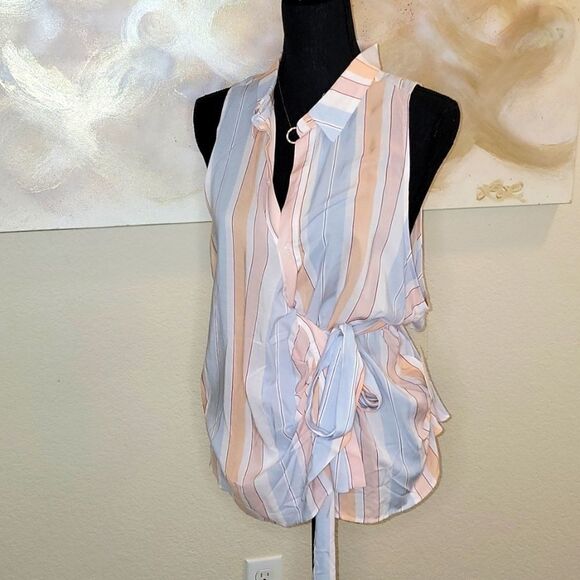 Free People Mckenzie Wrap Top in Ivory Combo Color (Size X-Small) - Picture 3 of 16